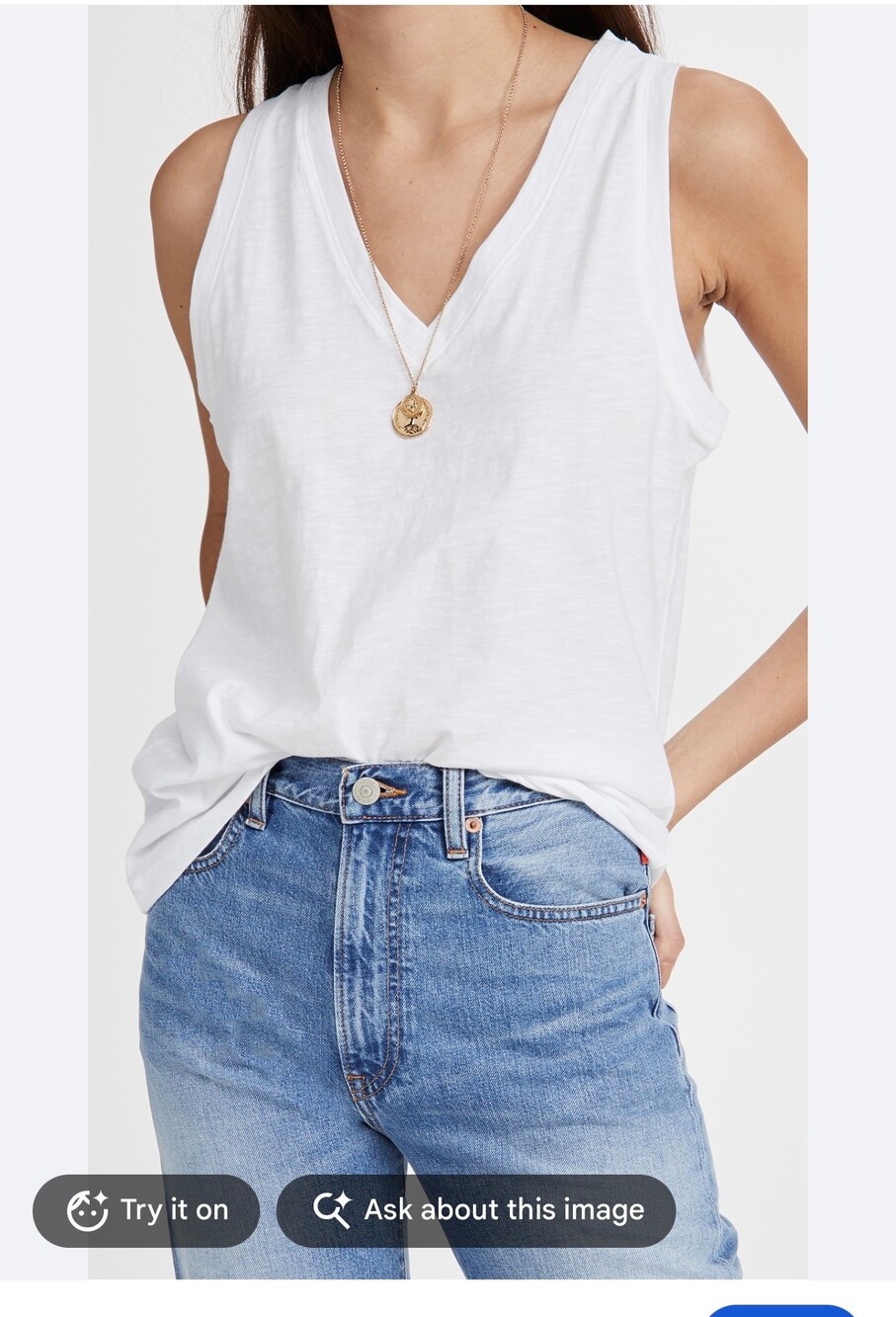 Madewell 1X White Tank Top Sleeveless Shirt